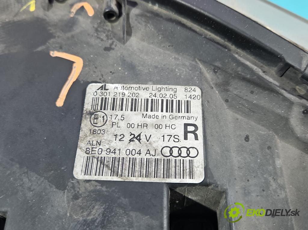 Audi A4 B7 2004-2008 1.9 tdi 116 HP manual 85 kW 1896 cm3 5- Reflektor: pravý 8E0941004AJ (Svetlo predné pravé)