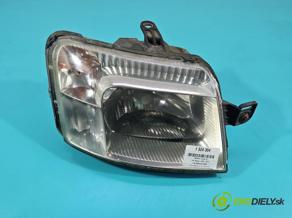 Fiat Panda II 2003-2012 1.1 54 HP manual 40 kW 1108 cm3 5- Reflektor: pravý  (Svetlo predné pravé)