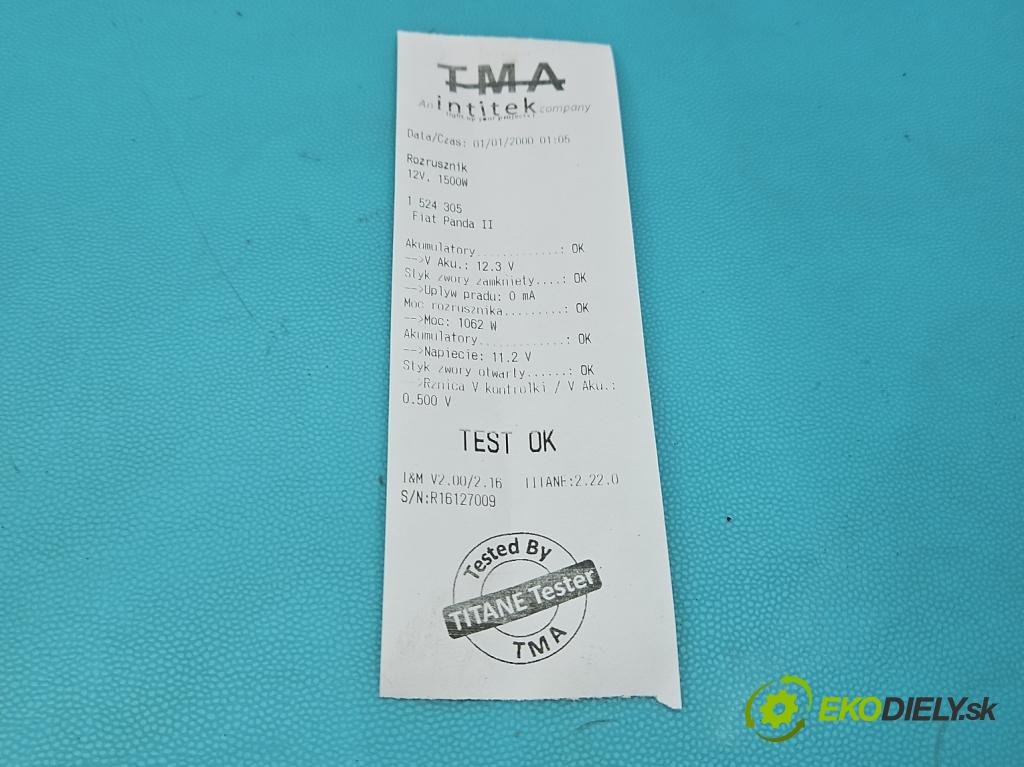 Fiat Panda II 2003-2012 1.1 54 HP manual 40 kW 1108 cm3 5- štartér 63101021 (Štartér)