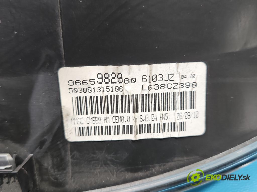 Citroen Berlingo II 2008-2018 1.6 hdi 90 HP manual 66.2 kW 1560 cm3 5- prístrojovka/ budíky 9665982980 (Prístrojová doska)