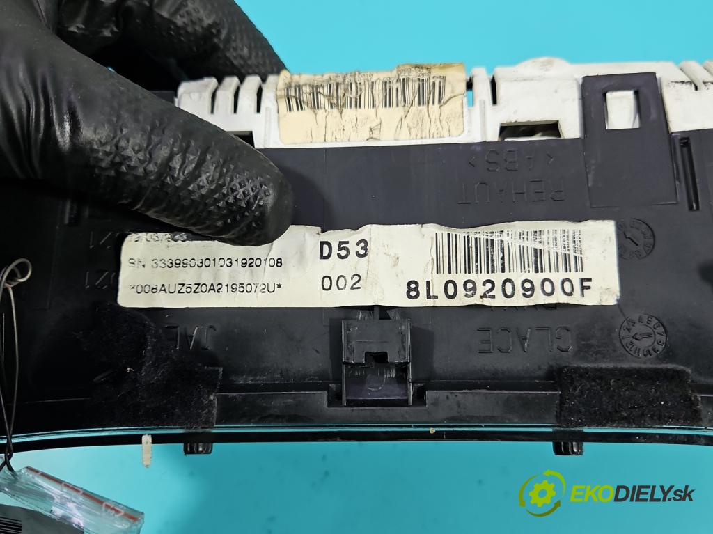 Audi A3 8L 1996-2003 1.8 20V 125 HP manual 92 kW 1781 cm3 5- prístrojovka/ budíky 8L0920900F (Prístrojová doska)