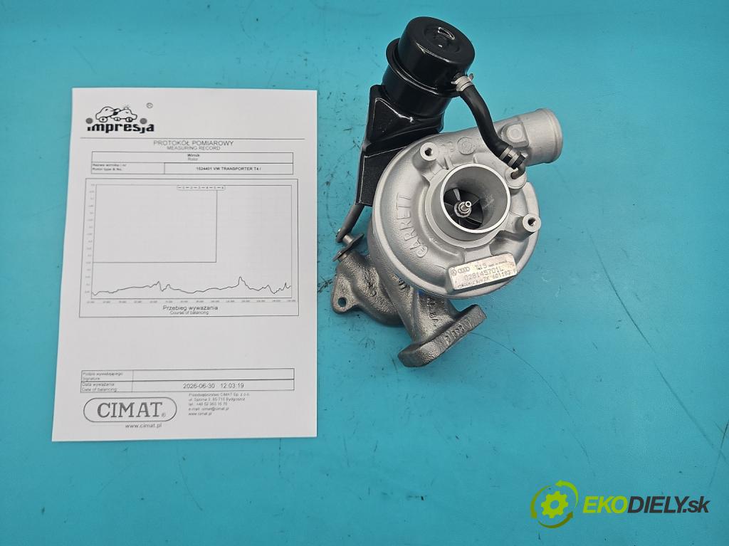 Vw Transporter T4 1990-2003 1.9 TD 68 hp manual 50 kW 1896 cm3 5- Turbodmychadlo repasováno 454064-1