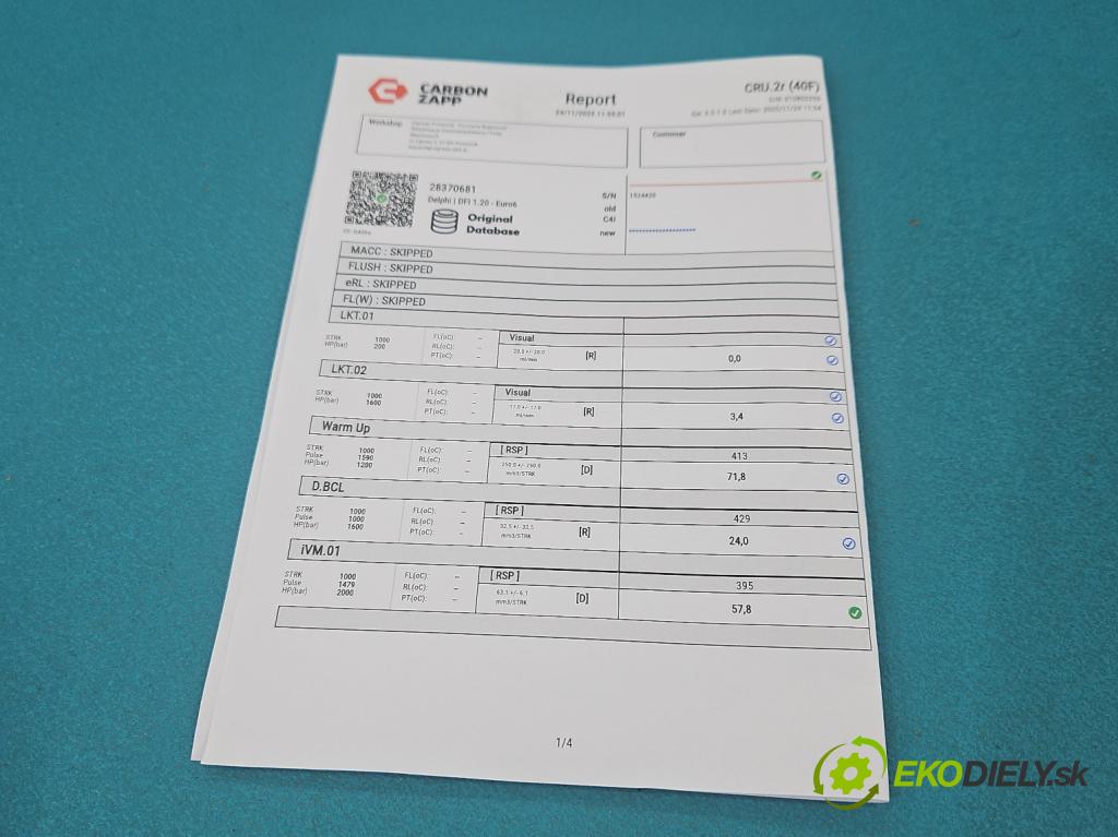 Skoda Octavia III 2013- 1.6 tdi 110 HP manual 81 kW 1598 cm3 5- vstrek 28370681 (Vstrekovač paliva)