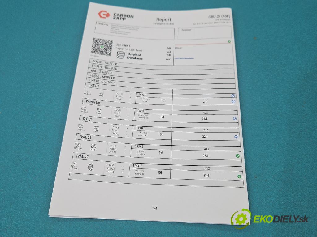 Skoda Octavia III 2013- 1.6 tdi 110 HP manual 81 kW 1598 cm3 5- vstrek 28370681 (Vstrekovač paliva)