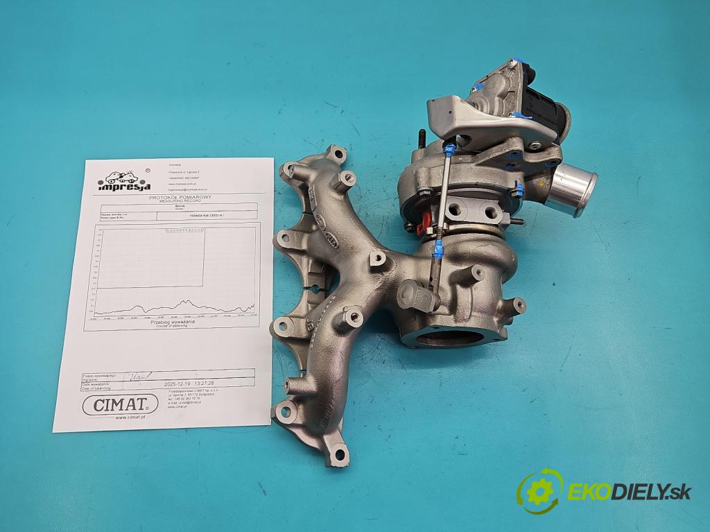 Kia Ceed III 2018- 1.5 160 HP automatic 117.5 kW 1482 cm3 5- turbodúchadlo, turbo repasovaná 53039700662