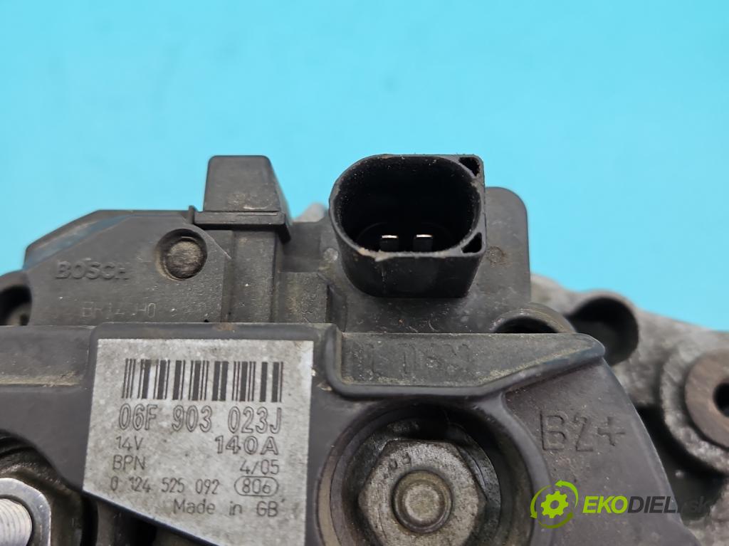Audi A4 B7 2004-2008 1.9 tdi 116 HP manual 85 kW 1896 cm3 5- Alternator 06F903023J (Alternátor)