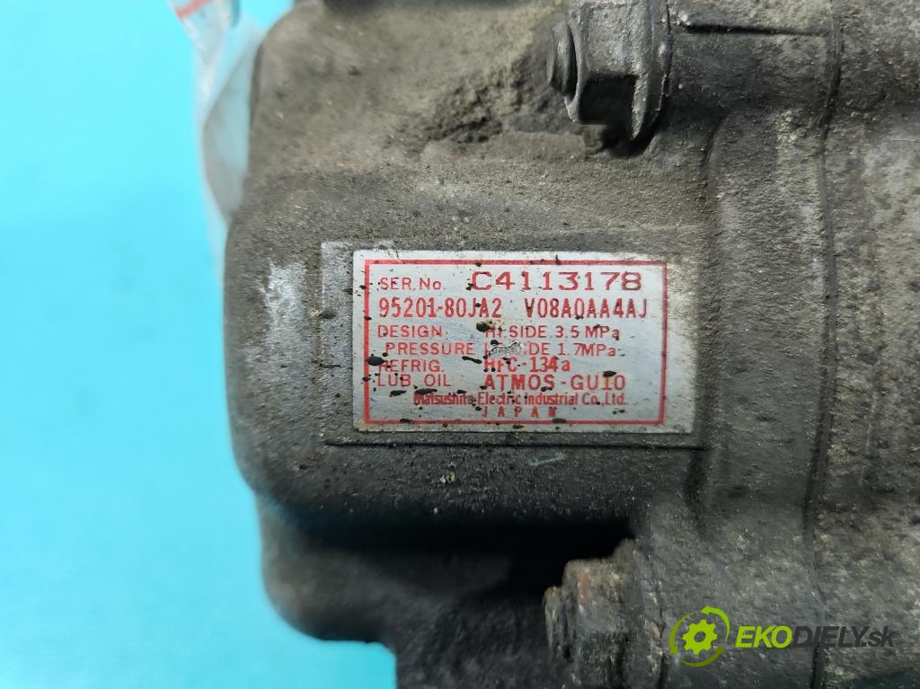 Suzuki SX4 I 2006-2014 2.0 16v 143 HP automatic 105 kW 1995 cm3 5- Kompresor: klimatizácie 95201-80JA2 (Kompresor klimatizácie)