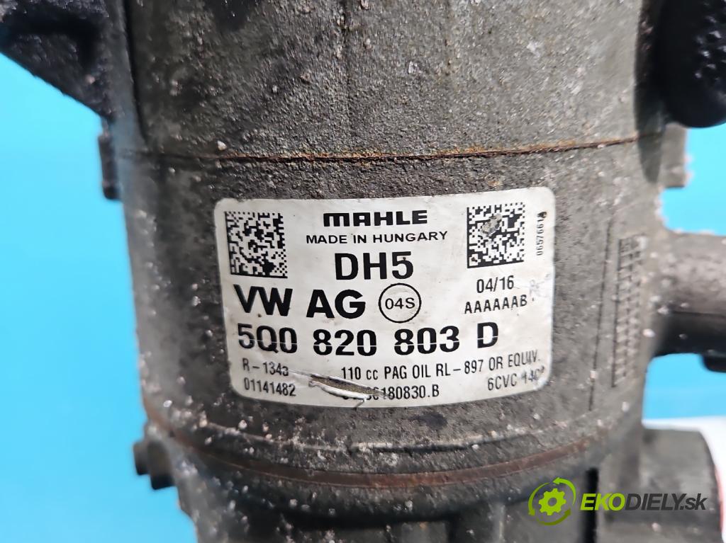 Skoda Octavia III 2013- 1.6 tdi 110 HP manual 81 kW 1598 cm3 5- Kompresor: klimatizácie 5Q0820803D (Kompresor klimatizácie)
