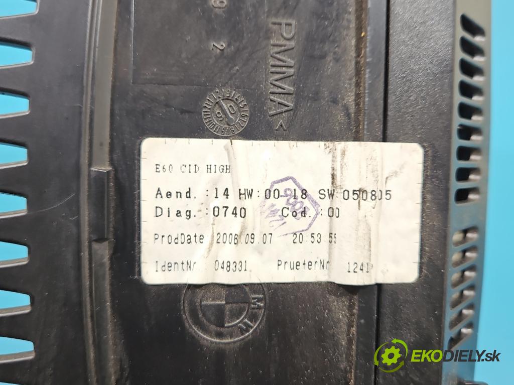 Bmw 5 E60 2003-2010 2.0d 150 HP automatic 110 kW 1995 cm3 5- Zobrazit: 6989396 (Prístrojová doska)
