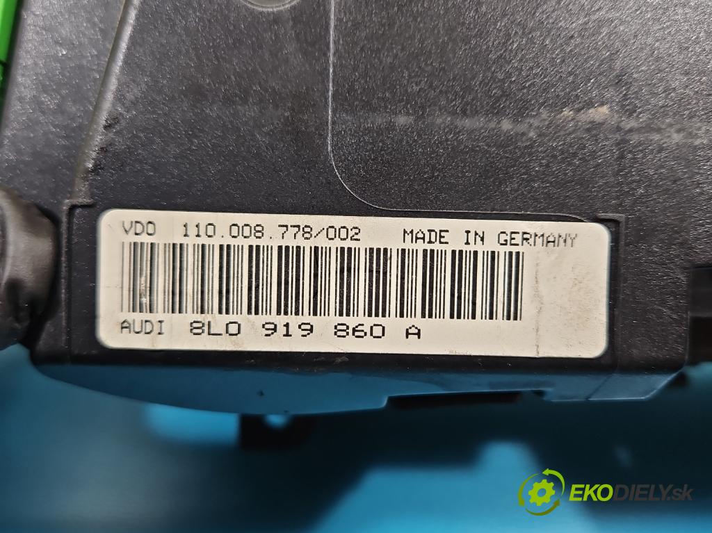 Audi A3 8L 1996-2003 1.8 20V 125 hp manual 92 kW 1781 cm3 3- Přístrojová deska 8L0919860A (Přístrojová deska)