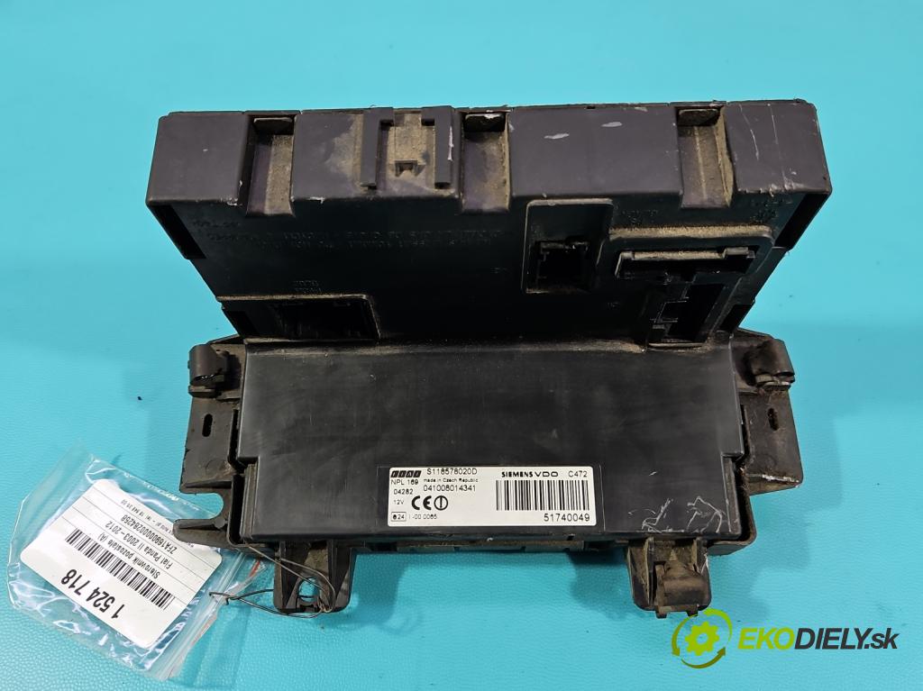 Fiat Panda II 2003-2012 1.1 54 hp manual 40 kW 1108 cm3 5- řídící jednotka komfortu 51740049