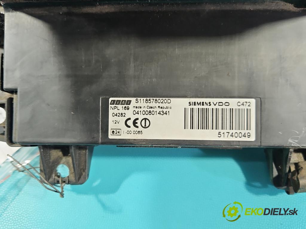 Fiat Panda II 2003-2012 1.1 54 hp manual 40 kW 1108 cm3 5- řídící jednotka komfortu 51740049