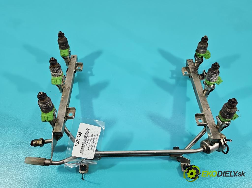 Audi A6 C5 1997-2004 2.4 V6 165 hp automatic 121 kW 2393 cm3 4- vstřikovač 078133551BB (Vstřikovač paliva)