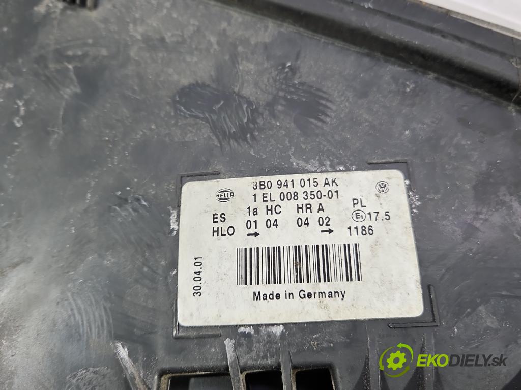 Vw Passat B5 1995-2005 1.9 TDI 131 HP manual 96 kW 1896 cm3 4- Reflektor: ľavý 3B0941015AK (Kľučka dverí ostatné)