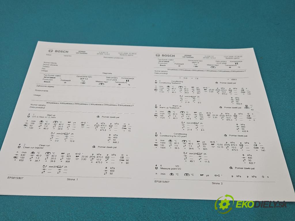 Vw Passat B5 1995-2005 1.9 TDI 131 HP manual 96 kW 1896 cm3 4- vstrekovacie čerpadlo 0414720039 (Vstrekovač paliva)
