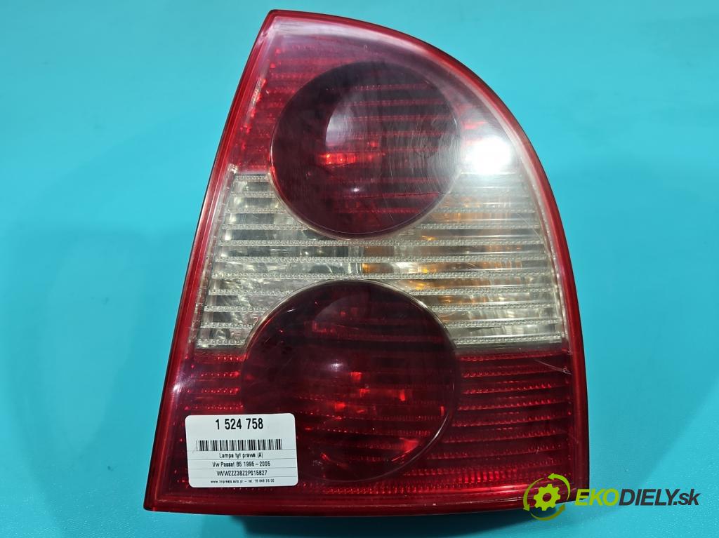 Vw Passat B5 1995-2005 1.9 TDI 131 HP manual 96 kW 1896 cm3 4- svetlo / reflektor zadné pravé 3B5945096AE (Kľučka dverí ostatné)