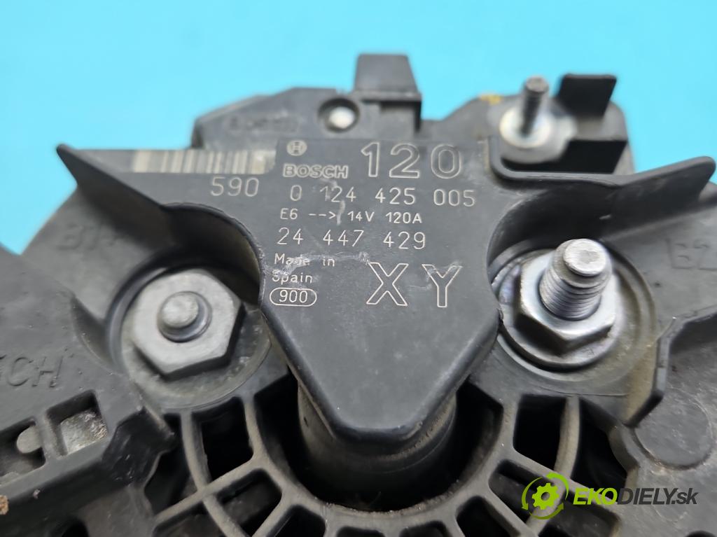 Fiat Stilo 1.6 16V 105 HP manual 77 kW 1598 cm3 5- Alternator 0124425005 (Alternátor)