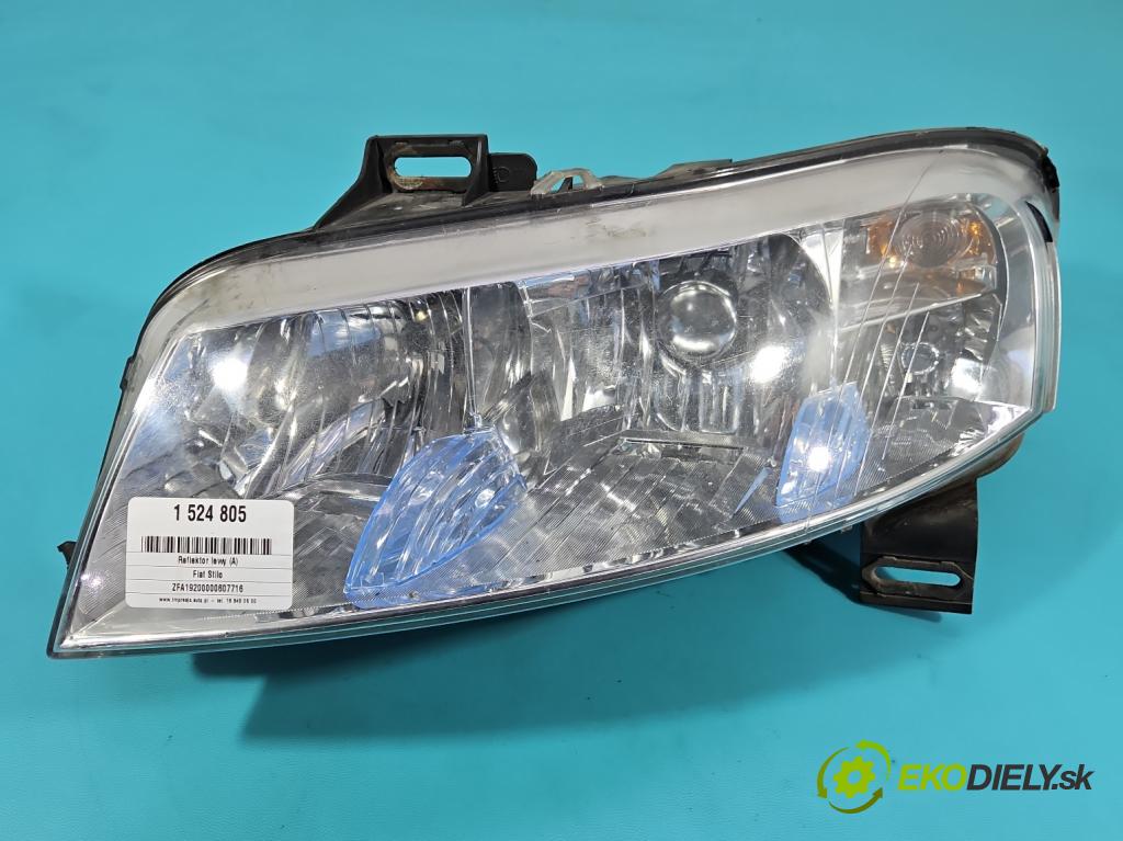 Fiat Stilo 1.6 16V 105 HP manual 77 kW 1598 cm3 5- Reflektor: ľavý 517127160 (Kľučka dverí ostatné)