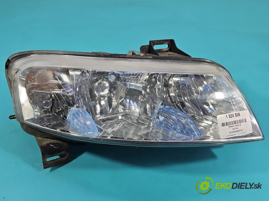 Fiat Stilo 1.6 16V 105 HP manual 77 kW 1598 cm3 5- Reflektor: pravý 517127100 (Svetlo predné pravé)