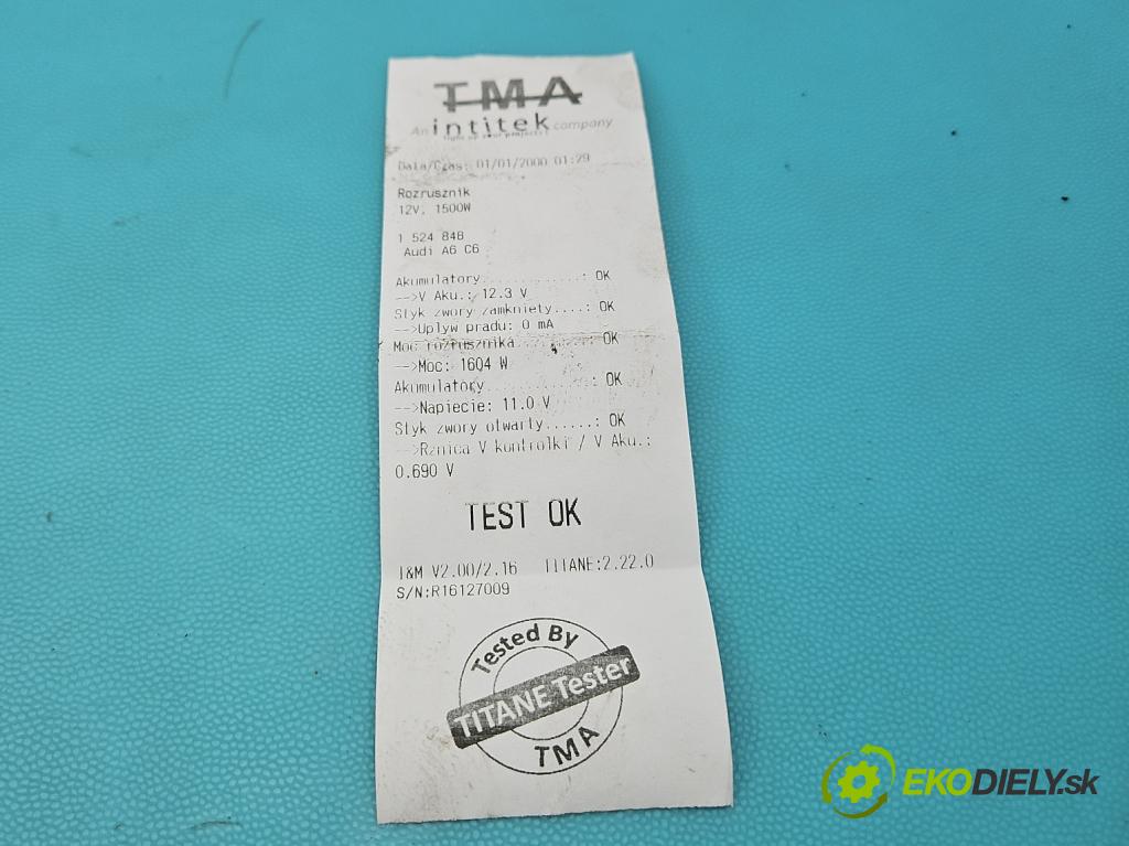 Audi A6 C6 2004-2011 2.7 TDI 179KM automatic 132 kW 2698 cm3 5- štartér  (Štartér)