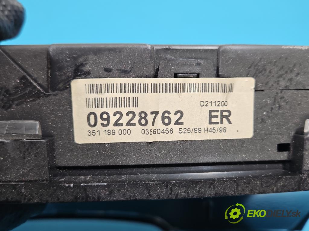 Opel Zafira A 1999-2005 1.8 16V 125 HP manual 92 kW 1796 cm3 5- prístrojovka/ budíky 09228762ER (Prístrojová doska)