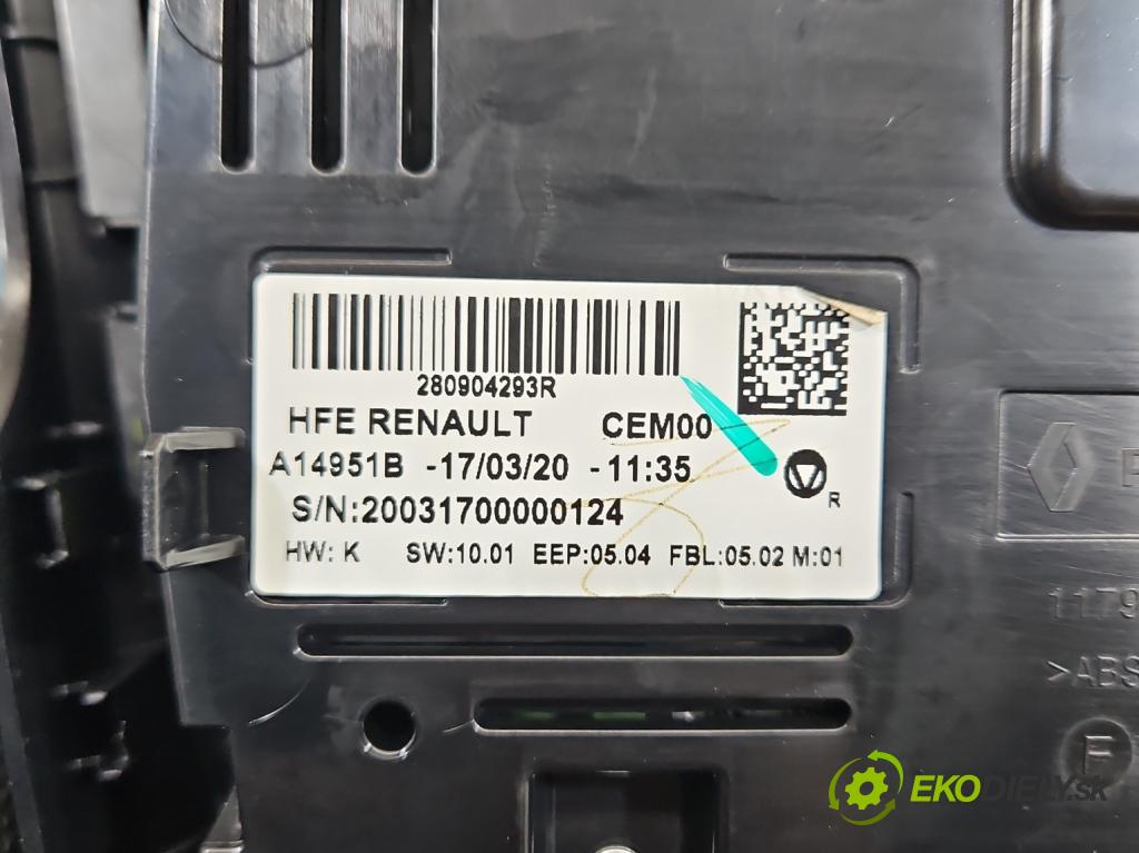 Renault Kadjar 2015-2022 1.3 140 HP automatic 103 kW 1332 cm3 5- Radio originál 280904293R