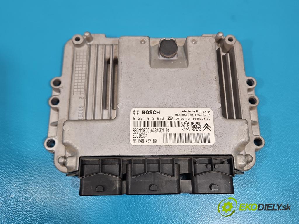 Citroen Berlingo II 2008-2018 1.6 hdi 90 hp manual 66.2 kW 1560 cm3 5- řídící jednotka motoru 0281013872