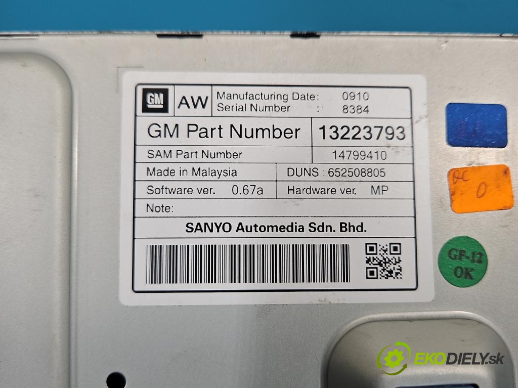 Opel Insignia A 2008-2017 2.0 T 220KM automatic 162 kW 1998 cm3 5- Zobrazit: 13223793 (Prístrojová doska)