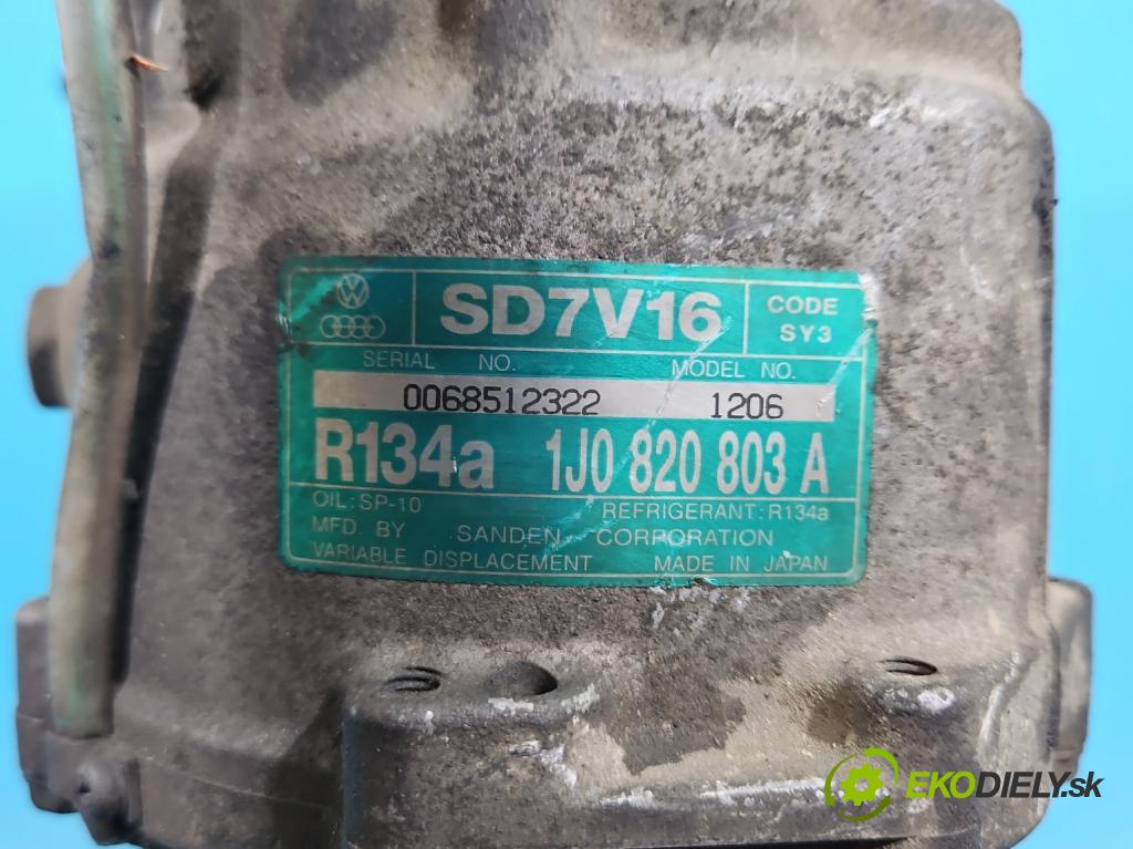 Audi A3 8L 1996-2003 1.8 20V 125 HP manual 92 kW 1781 cm3 3- Kompresor: klimatizácie 1J0820803A (Kompresor klimatizácie)