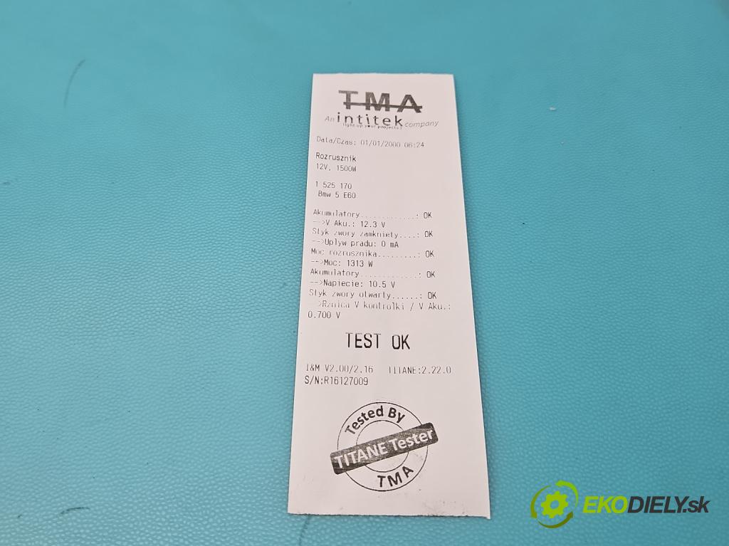 Bmw 5 E60 2003-2010 2.0d 150 hp automatic 110 kW 1995 cm3 5- startér: 0001115046 (Startér)