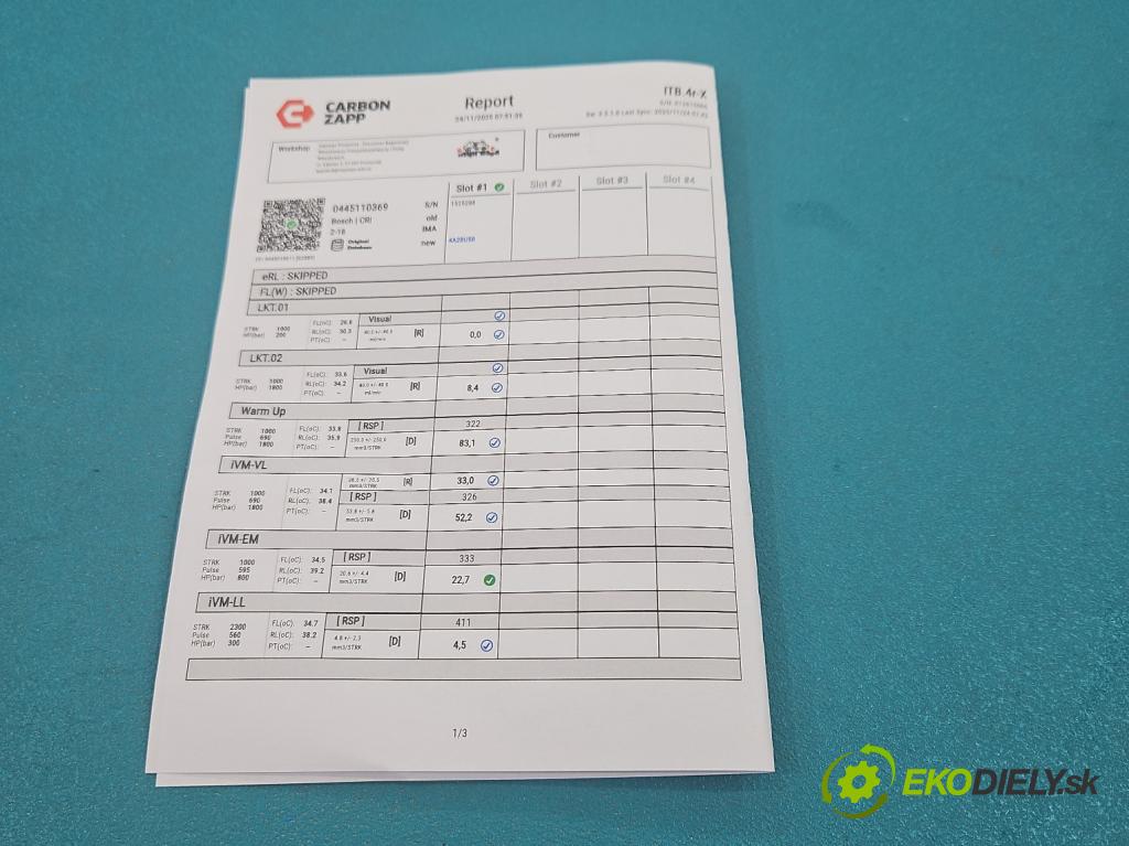 Vw Tiguan I 2007-2016 2.0d 140 HP manual 103 kW 1968 cm3 5- vstrek 0445110369 (Vstrekovač paliva)