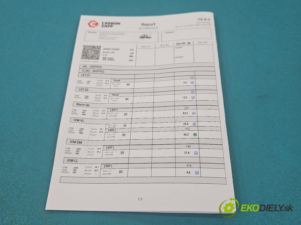 Vw Tiguan I 2007-2016 2.0d 140 HP manual 103 kW 1968 cm3 5- vstrek 0445110369 (Vstrekovač paliva)