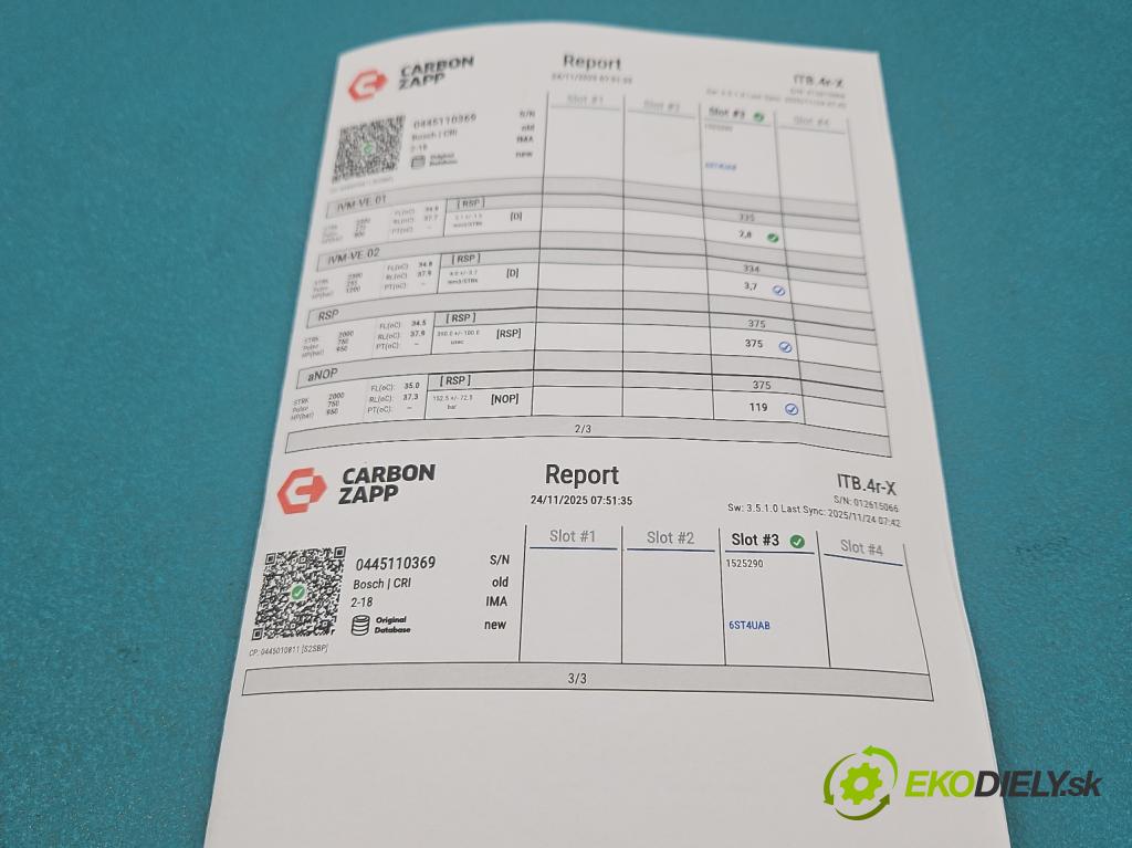 Vw Tiguan I 2007-2016 2.0d 140 HP manual 103 kW 1968 cm3 5- vstrek 0445110369 (Vstrekovač paliva)