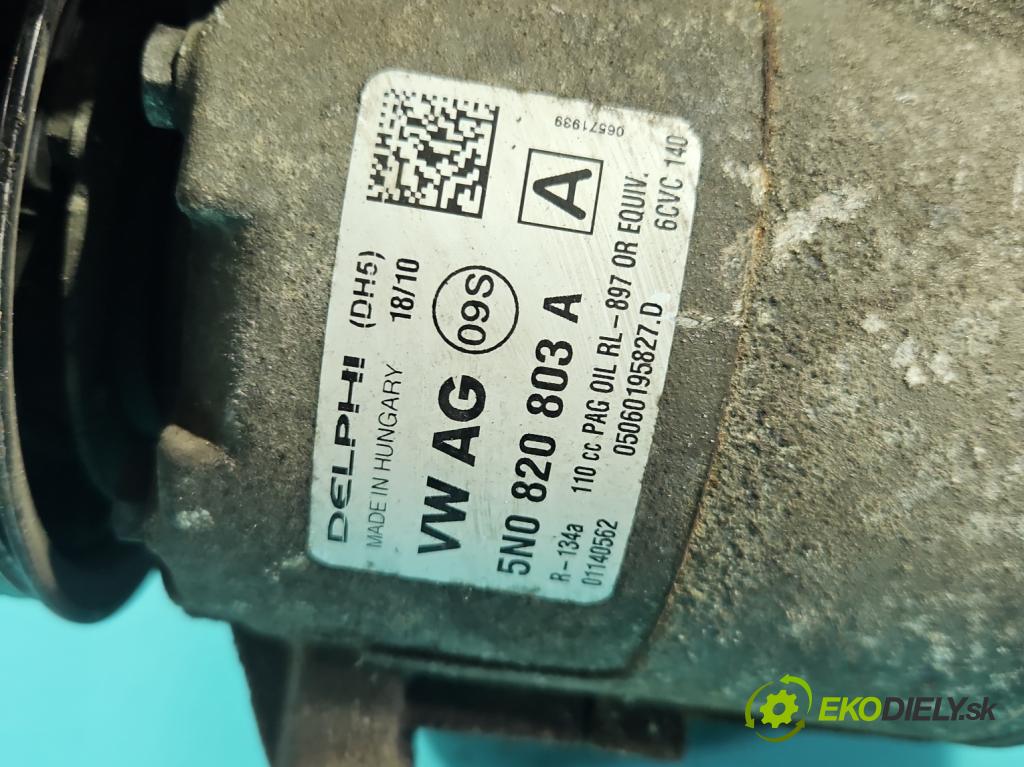 Vw Tiguan I 2007-2016 2.0d 140 HP manual 103 kW 1968 cm3 5- Kompresor: klimatizácie 5N0820803A (Kompresor klimatizácie)