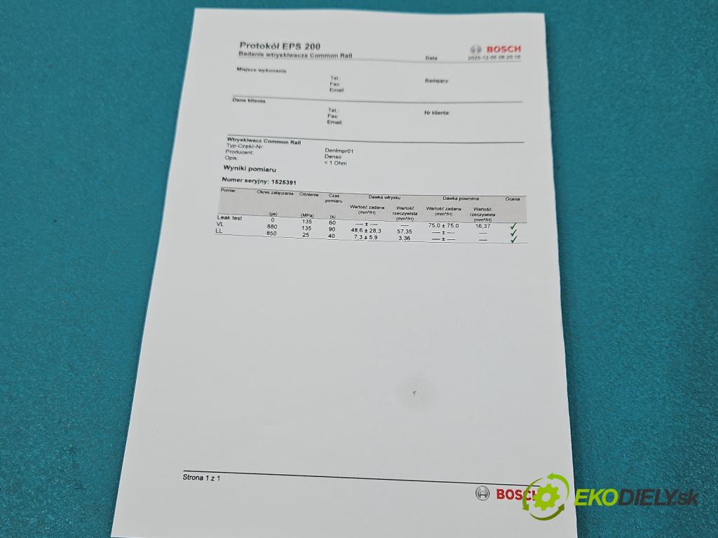 Toyota Land Cruiser J120 2002-2010 3.0 D4D 166 HP automatic 122 kW 2982 cm3 5- vstrek 23670-30080 (Vstrekovač paliva)