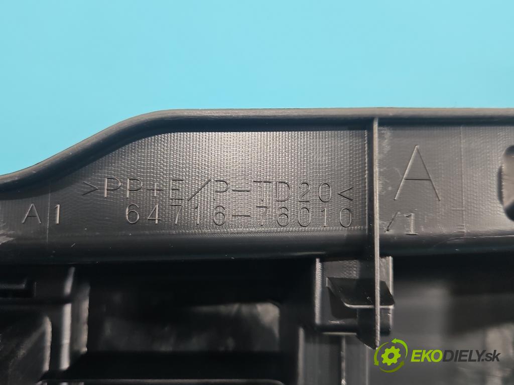Lexus CT 2010-2022 1.8 VVTI 99 HP automatic 73 kW 1798 cm3 5- kryt plast 64716-76010