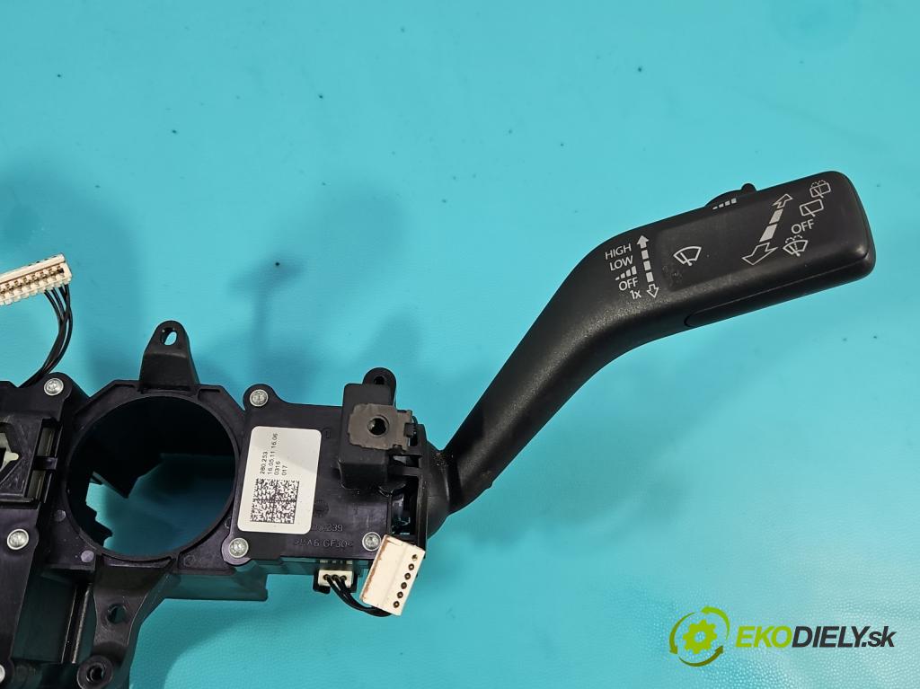 Vw Passat B7 2010-2014 2.0 TSI 211KM automatic 155 kW 1984 cm3 5- prepínač komplex: 3C9953502B (Prepínacie páčky pod volantom)