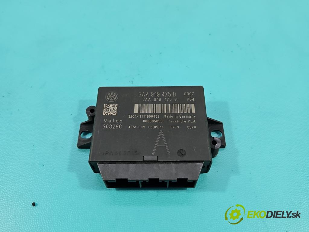 Vw Passat B7 2010-2014 2.0 TSI 211KM automatic 155 kW 1984 cm3 5- riadiaca jednotka parkovaní: 3AA919475D