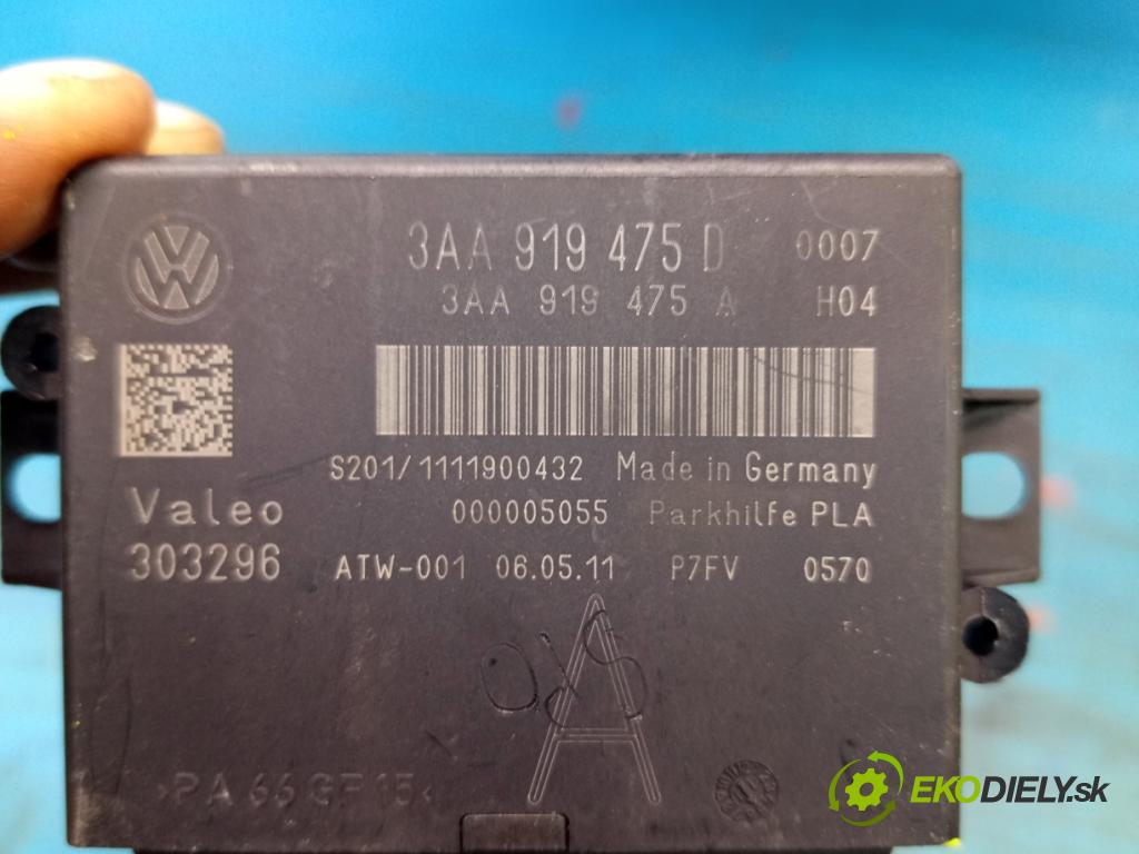 Vw Passat B7 2010-2014 2.0 TSI 211KM automatic 155 kW 1984 cm3 5- riadiaca jednotka parkovaní: 3AA919475D