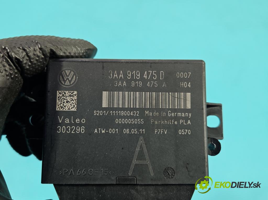 Vw Passat B7 2010-2014 2.0 TSI 211KM automatic 155 kW 1984 cm3 5- riadiaca jednotka parkovaní: 3AA919475D