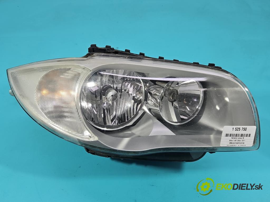 Bmw 1 E87 2004-2011 2.0d 122 hp manual 90 kW 1995 cm3 5- světlo pravý 6924486 (Pravé přední světlo)