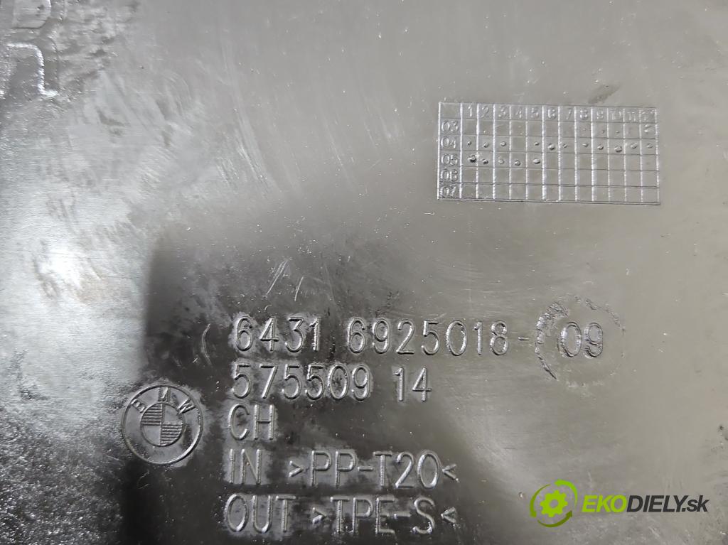 Bmw 1 E87 2004-2011 2.0d 122 HP manual 90 kW 1995 cm3 5- torpédo 6925015 (Torpédo (plast pod čelným sklom))