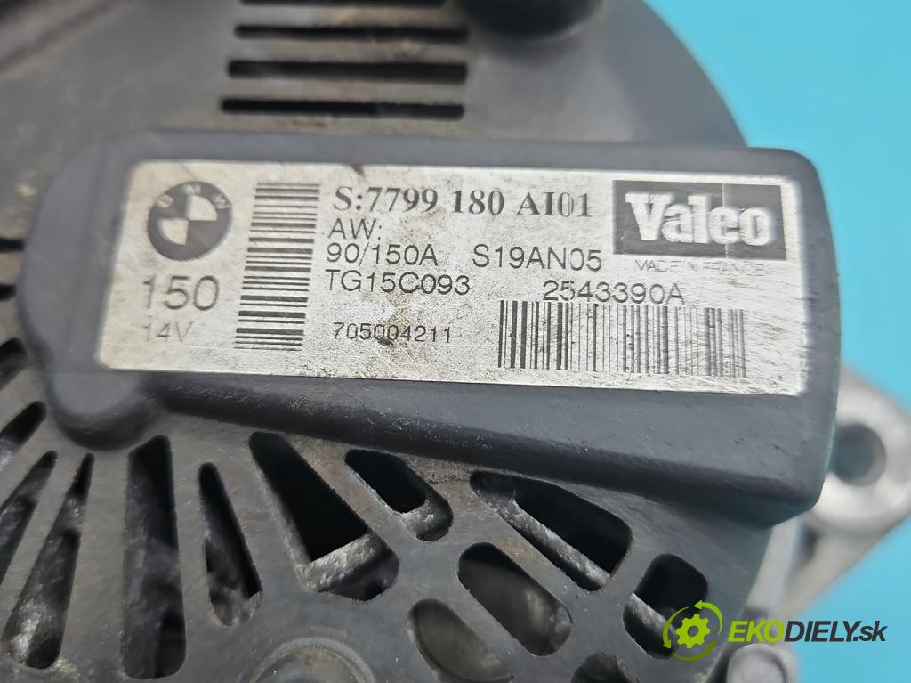 Bmw 1 E87 2004-2011 2.0d 122 HP manual 90 kW 1995 cm3 5- Alternator 7799180 (Alternátor)