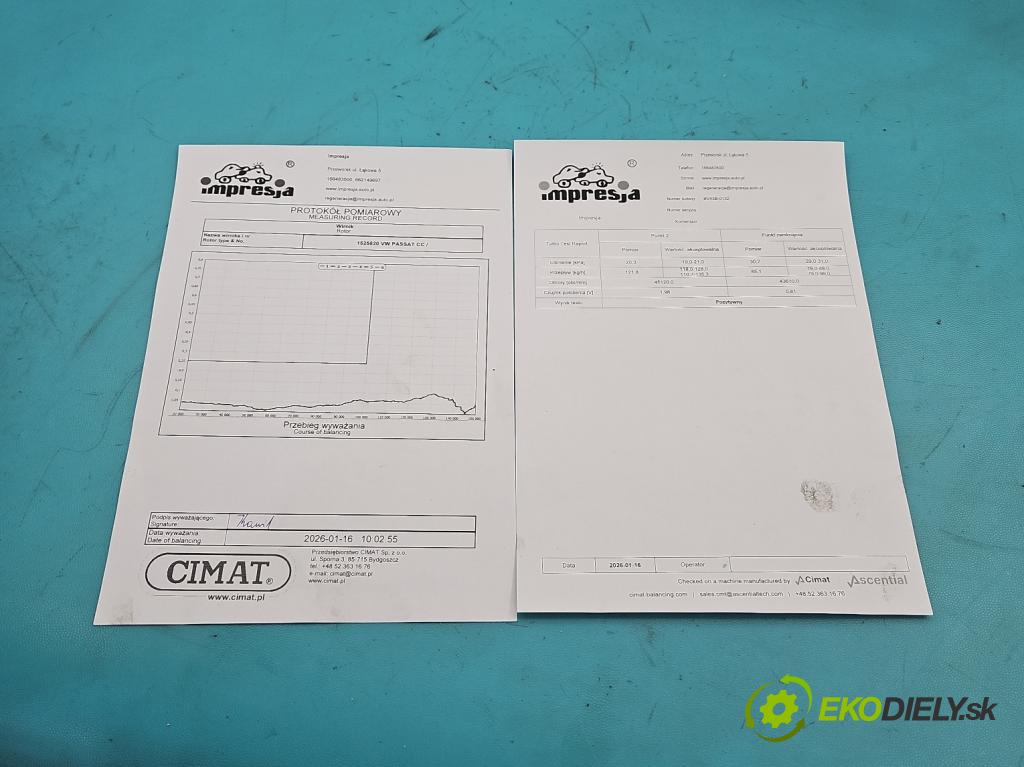 Vw Passat CC 2008-2016 2.0 TDI 140 HP manual 103 kW 1968 cm3 4- turbodúchadlo, turbo repasovaná BV43B-0132