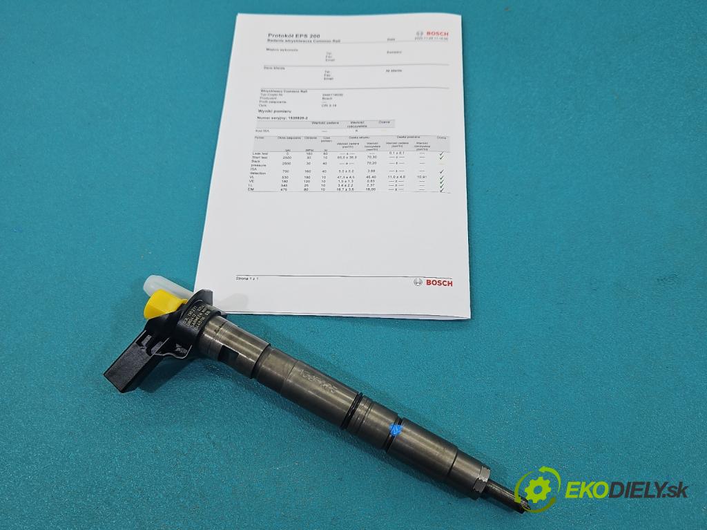 Vw Passat CC 2008-2016 2.0 TDI 140 hp manual 103 kW 1968 cm3 4- vstřikovač 0445116030 (Vstřikovač paliva)