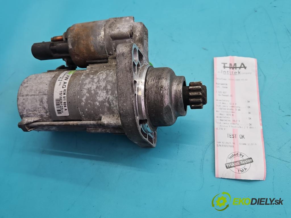 Vw Passat CC 2008-2016 2.0 TDI 140 HP manual 103 kW 1968 cm3 4- štartér 02M911024A (Štartér)