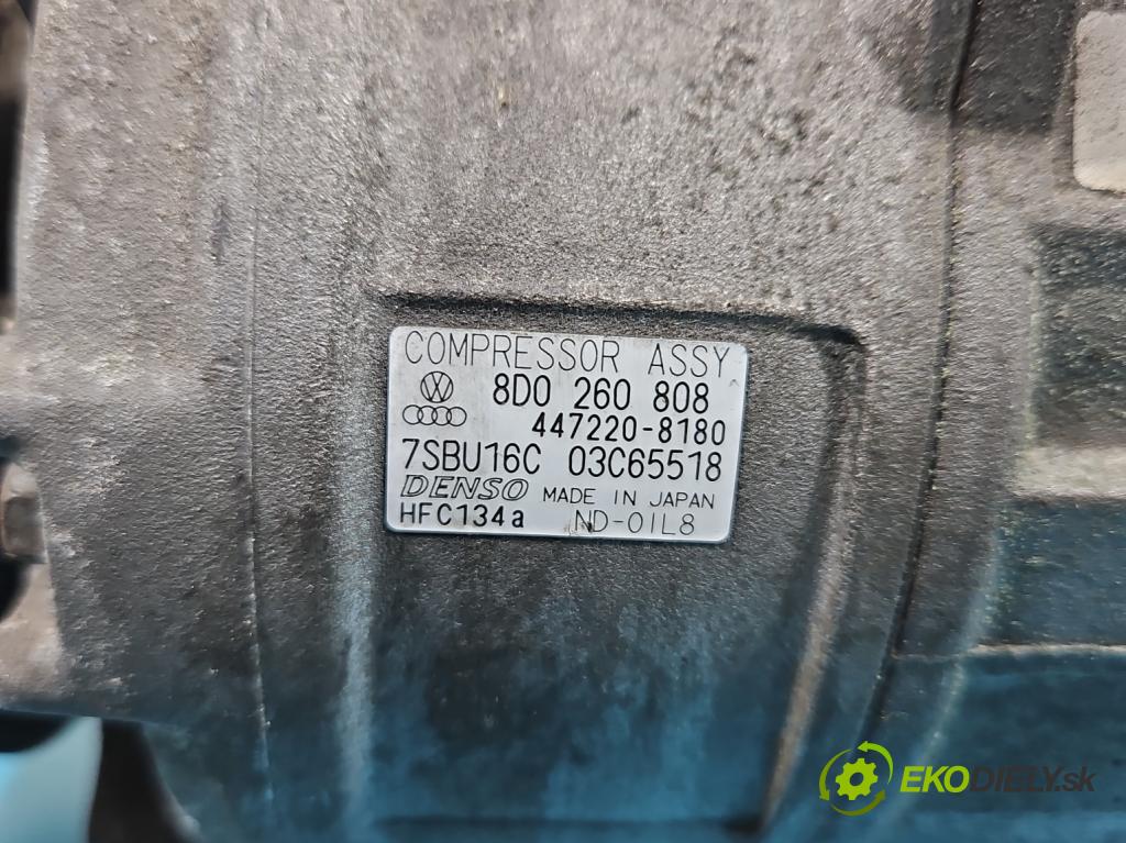 Vw Passat B5 1995-2005 1.9 TDI 131 HP manual 96 kW 1896 cm3 4- Kompresor: klimatizácie 8D0260808 (Kompresor klimatizácie)