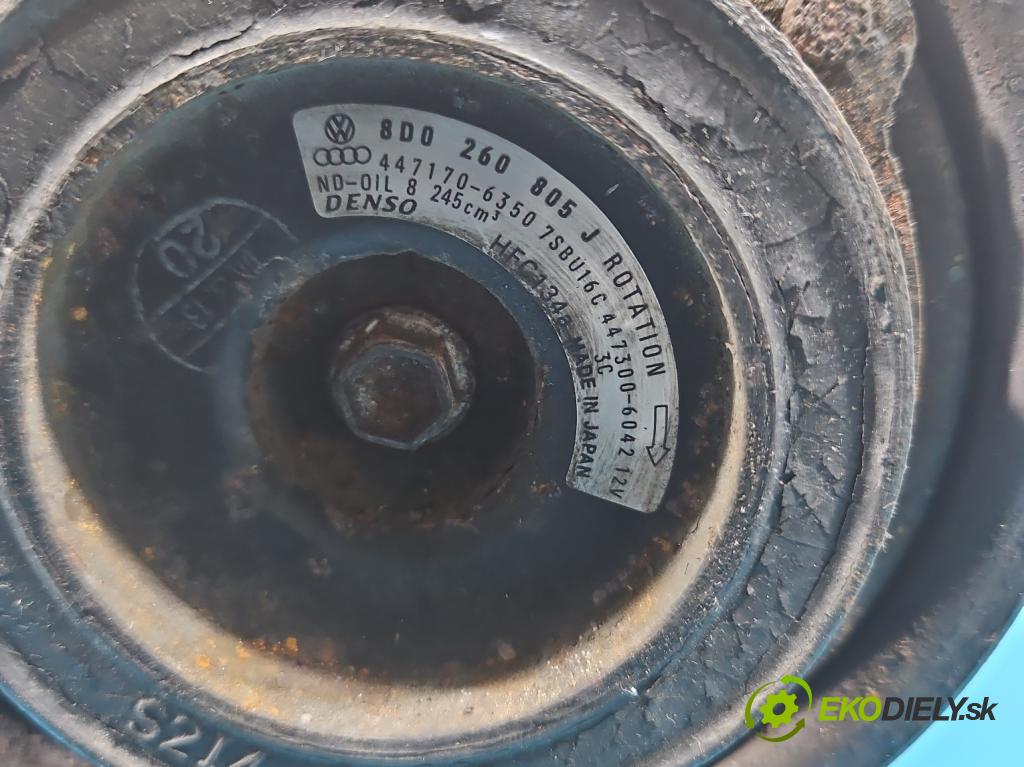 Vw Passat B5 1995-2005 1.9 TDI 131 HP manual 96 kW 1896 cm3 4- Kompresor: klimatizácie 8D0260808 (Kompresor klimatizácie)