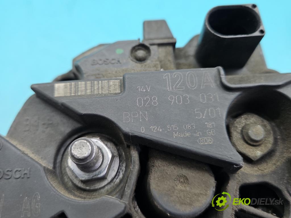 Vw Passat B5 1995-2005 1.9 TDI 131 HP manual 96 kW 1896 cm3 4- Alternator 028903031 (Alternátor)
