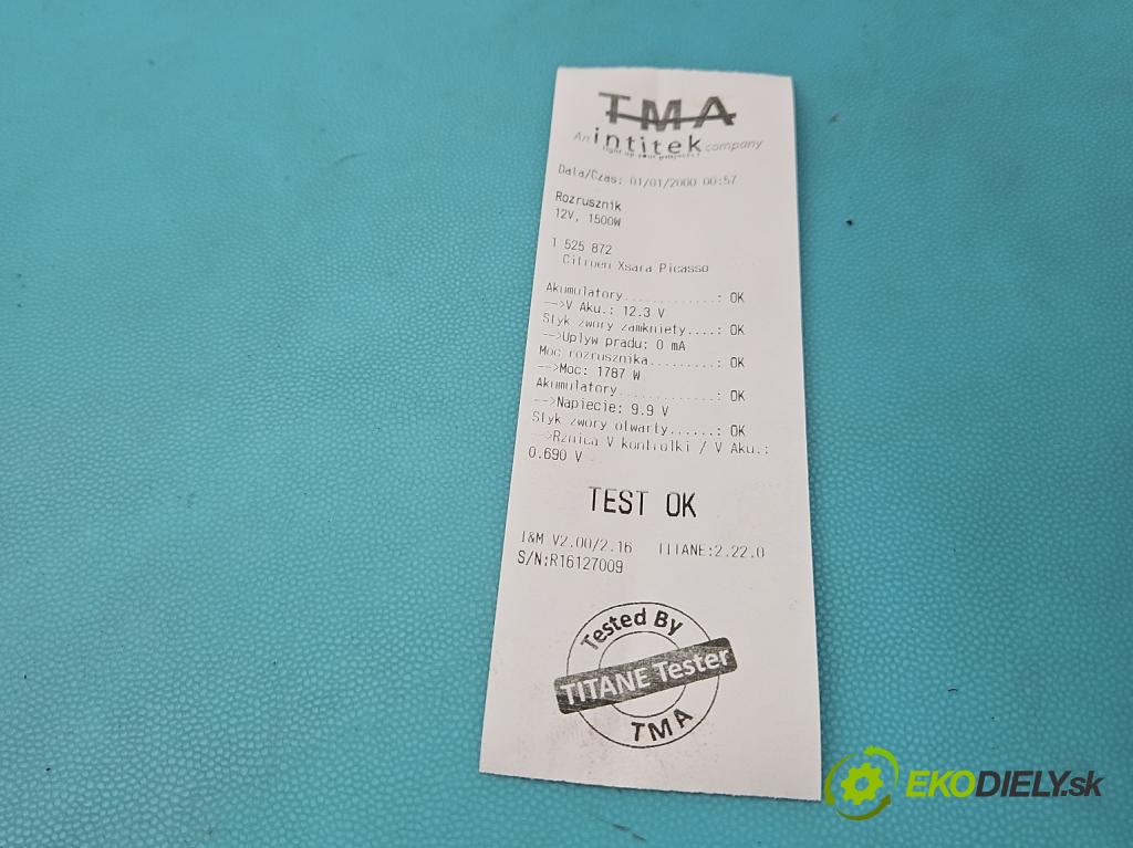 Citroen Xsara Picasso 2.0 HDI 90 HP manual 66 kW 1997 cm3 5- štartér D7R27 (Štartér)